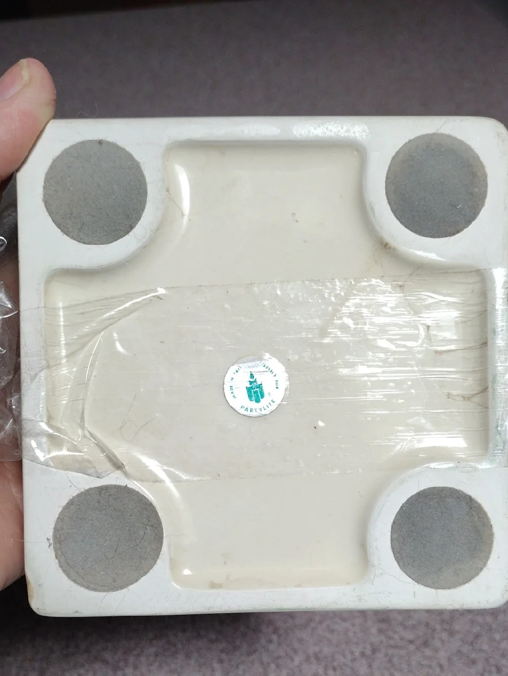 Vintage 90's PartyLite Pyramid Galaxy Tea Light Holder in Cream - Picture 6 of 8